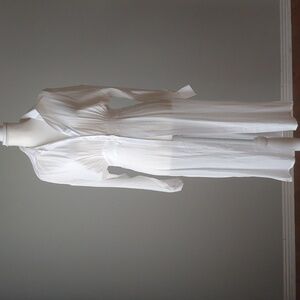 Willow & Root | Sheer White High Slit Long Cover-Up